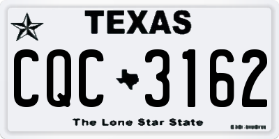 TX license plate CQC3162