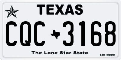TX license plate CQC3168