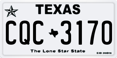 TX license plate CQC3170
