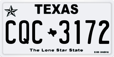TX license plate CQC3172