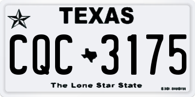 TX license plate CQC3175