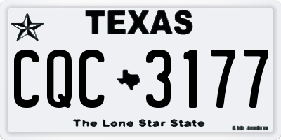 TX license plate CQC3177