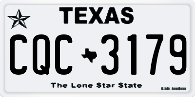 TX license plate CQC3179