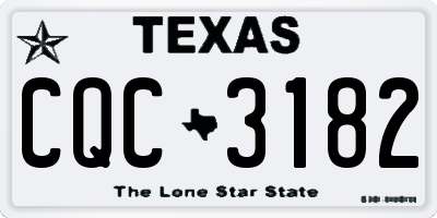 TX license plate CQC3182