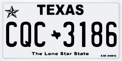TX license plate CQC3186