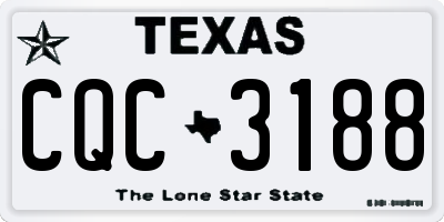 TX license plate CQC3188