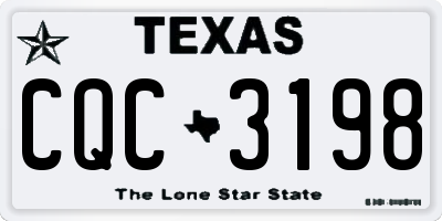 TX license plate CQC3198