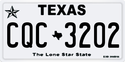 TX license plate CQC3202