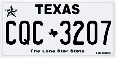 TX license plate CQC3207