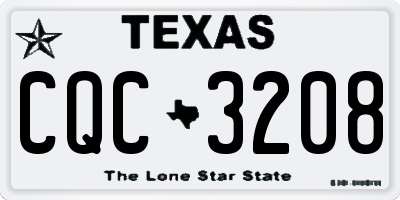 TX license plate CQC3208