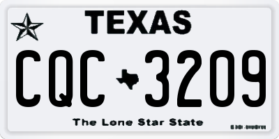 TX license plate CQC3209