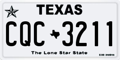 TX license plate CQC3211
