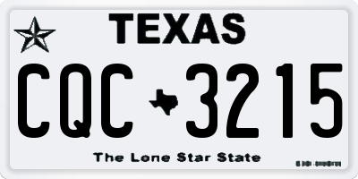 TX license plate CQC3215
