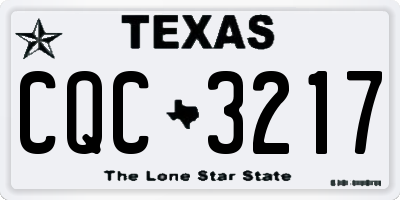 TX license plate CQC3217