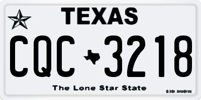 TX license plate CQC3218