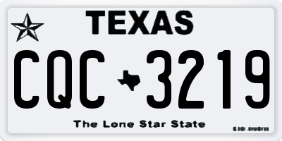 TX license plate CQC3219