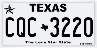 TX license plate CQC3220