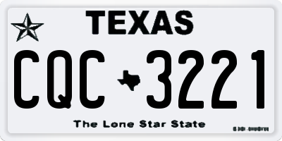 TX license plate CQC3221