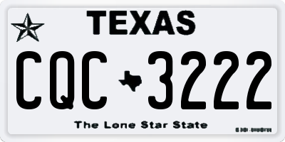 TX license plate CQC3222