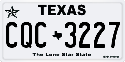 TX license plate CQC3227
