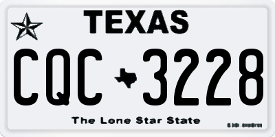 TX license plate CQC3228