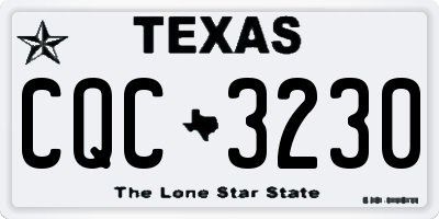TX license plate CQC3230