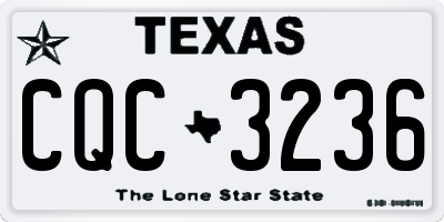 TX license plate CQC3236
