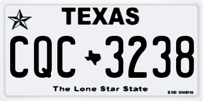 TX license plate CQC3238