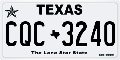 TX license plate CQC3240