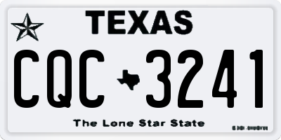 TX license plate CQC3241