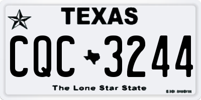 TX license plate CQC3244