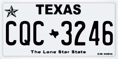 TX license plate CQC3246