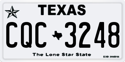 TX license plate CQC3248