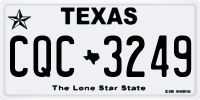 TX license plate CQC3249