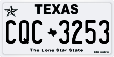 TX license plate CQC3253
