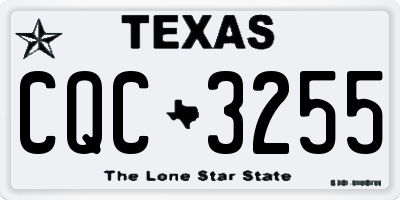 TX license plate CQC3255