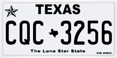 TX license plate CQC3256