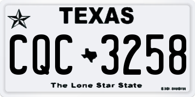 TX license plate CQC3258