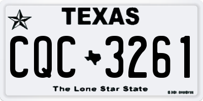 TX license plate CQC3261