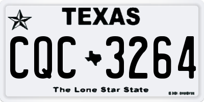 TX license plate CQC3264
