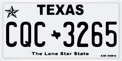 TX license plate CQC3265