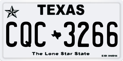TX license plate CQC3266