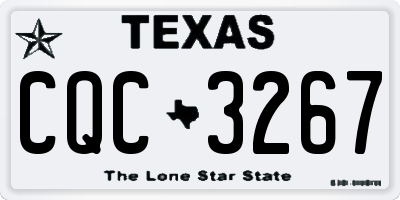TX license plate CQC3267