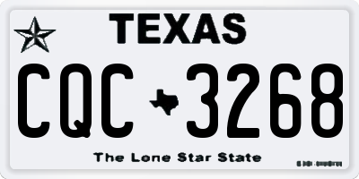 TX license plate CQC3268