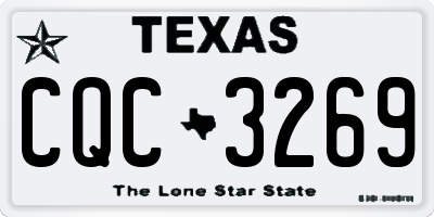 TX license plate CQC3269
