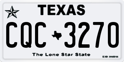 TX license plate CQC3270