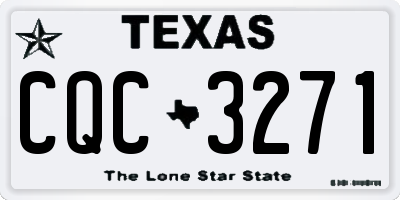 TX license plate CQC3271