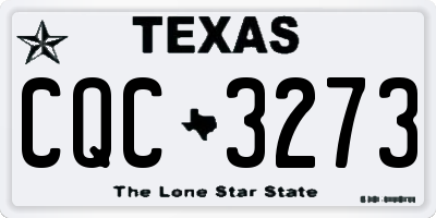 TX license plate CQC3273