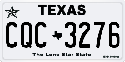 TX license plate CQC3276