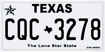 TX license plate CQC3278